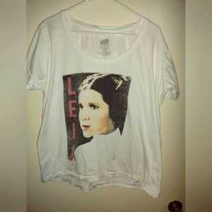 Women's 2X Star Wars Princess Leia Tee by FifthSun - White